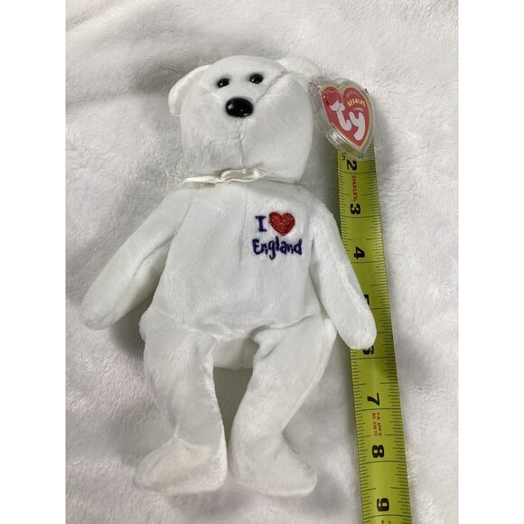 Ty Beanie Baby Collection I Love England Bear 2004 Original NWT - Picture 2 of 7